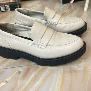 White loafers